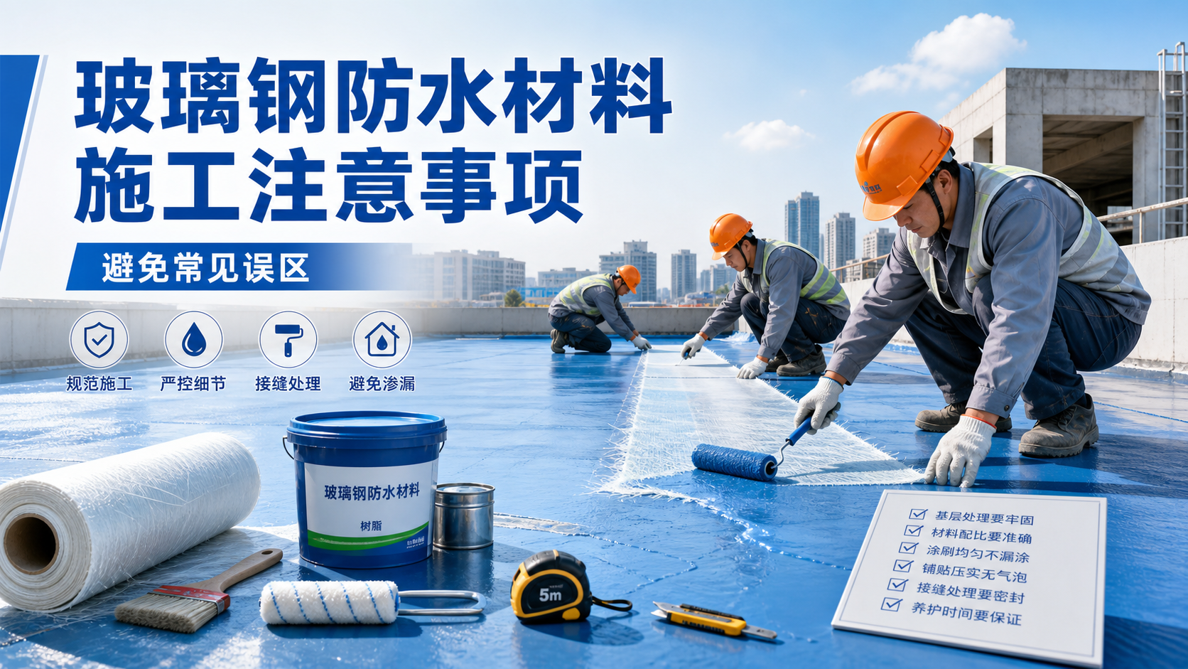 玻璃钢防水材料施工注意事项，避免常见误区 五指山 版