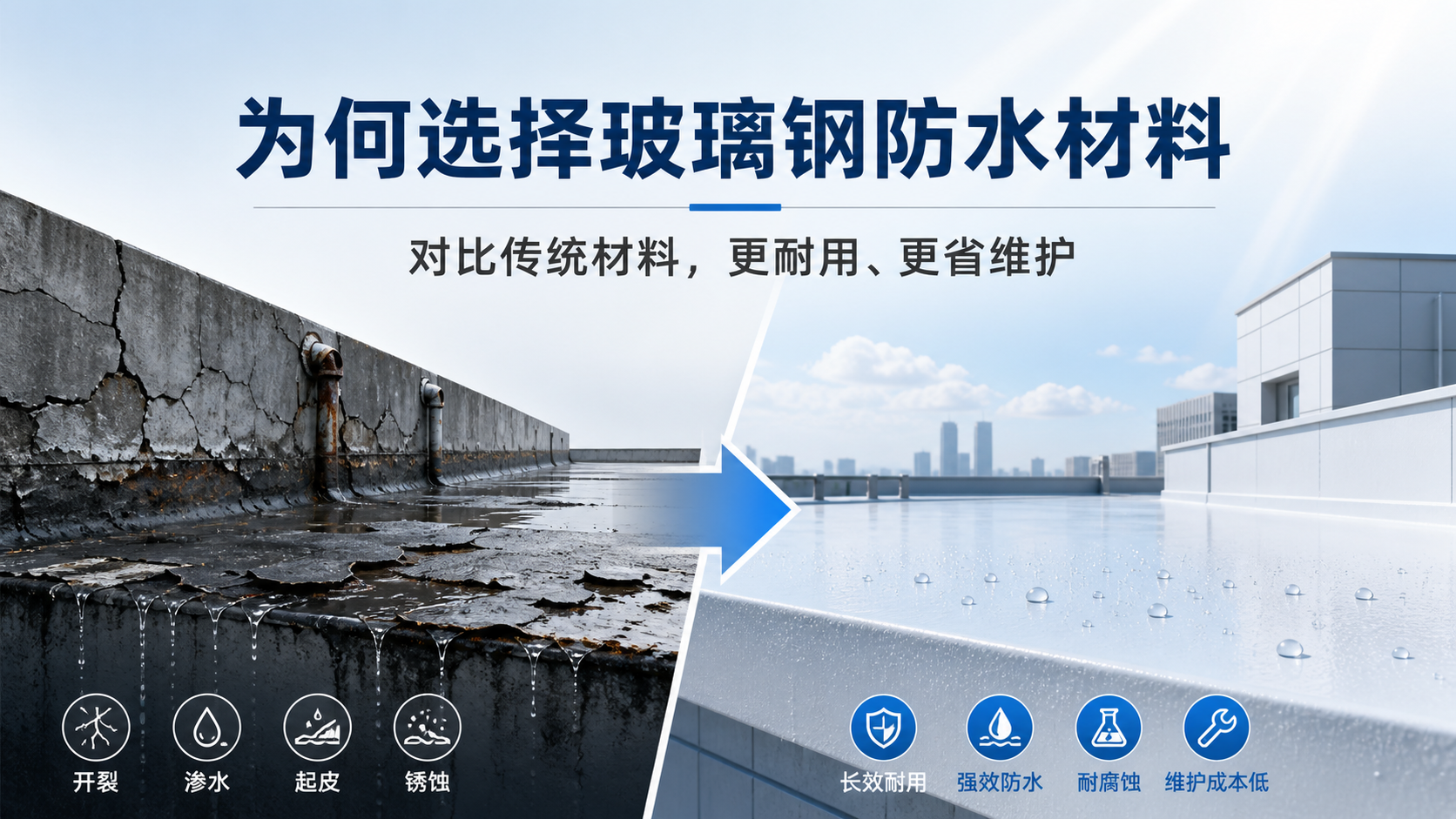 在五指山，为何选择玻璃钢防水材料而非传统材料